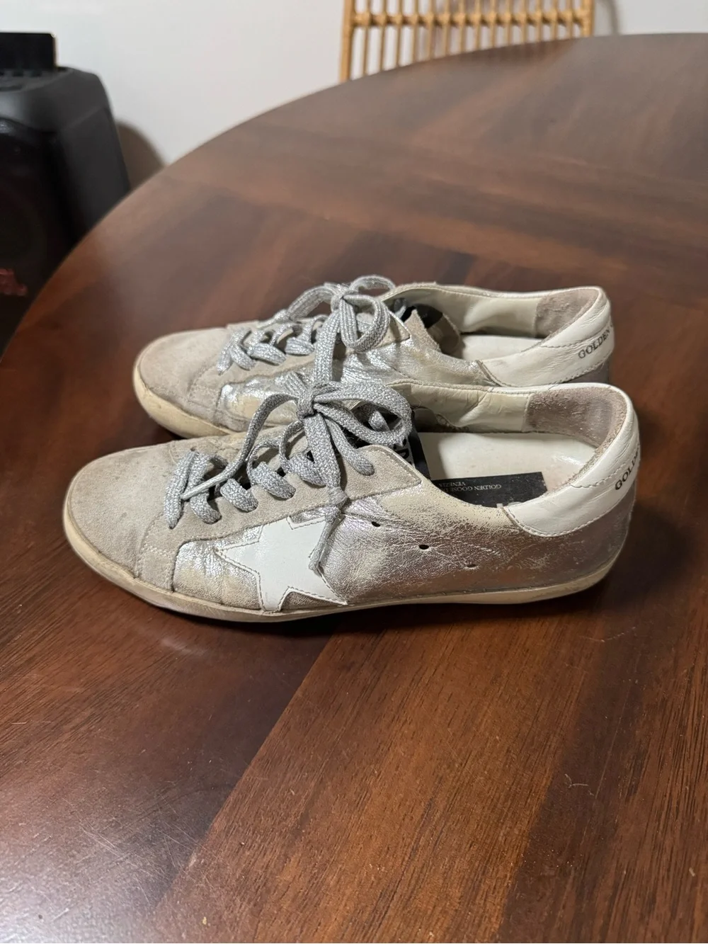 Golden Goose White Leather Insole Sneaker